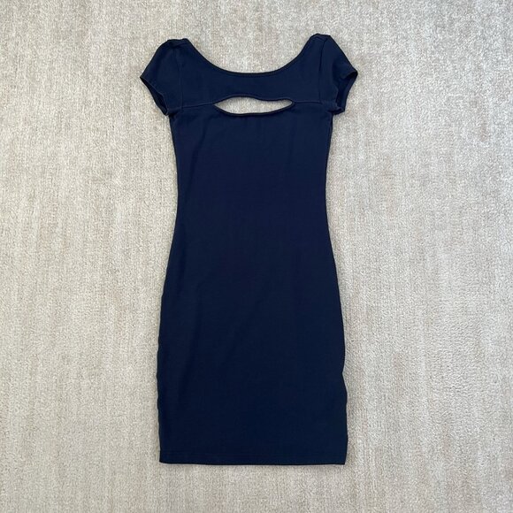 Guess Blue Cotton Cutout Bodycon Cocktail Mini Dress XS - Picture 1 of 9